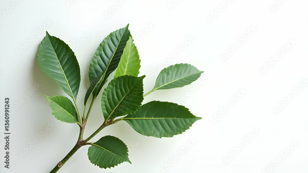 Naklejka premium Elegant Simplicity: Premium Mediterranean Bay Leaves 