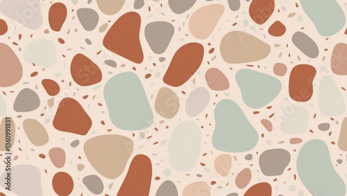 A stylish and modern terrazzo-inspired vector pattern