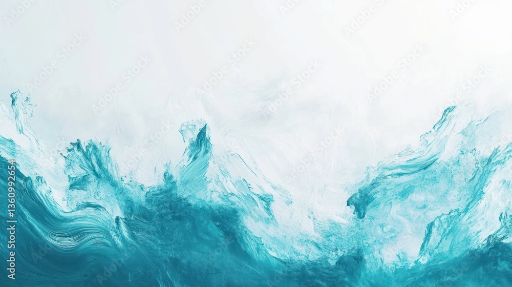 Obraz premium Abstract Ocean Waves Painting