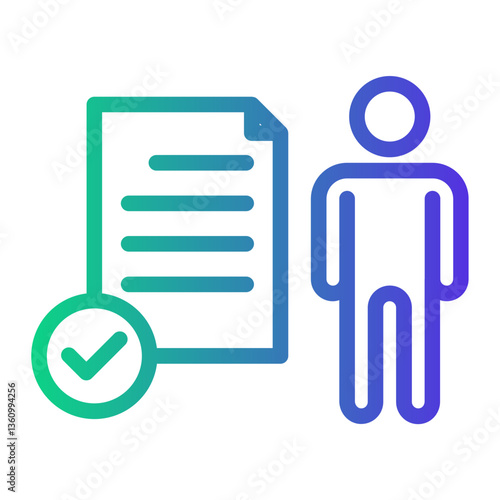 document Line Gradient Icon