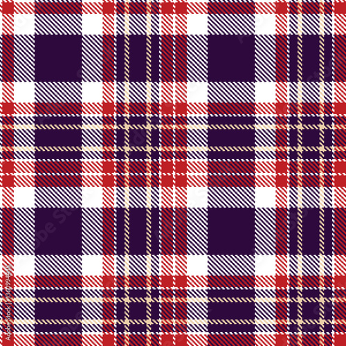 Modern Seamless Tartan in Bright White tones Textile Design Variant 1944