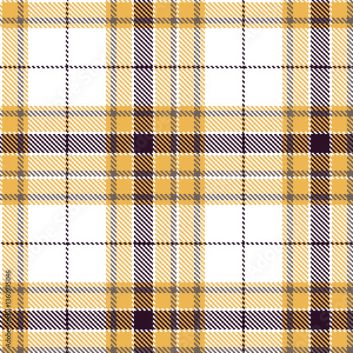 Smoky White and Iridescent Butterscotch Seamless Tartan Textile Design