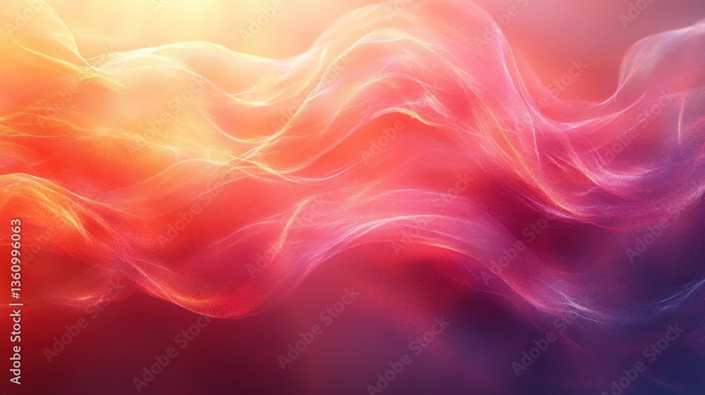 Ethereal Flow of Light Waves in Warm Colors and Soft Textures Ethereal Flow of Light Waves in Warm Colors and Soft Textures