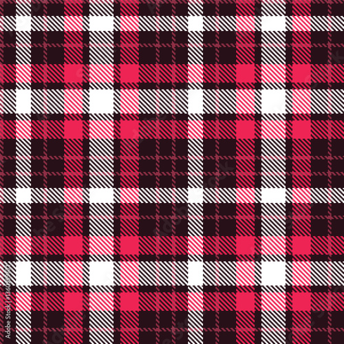 Modern Seamless Tartan in Pale Very Dark Brown tones Textile Design Variant 2076