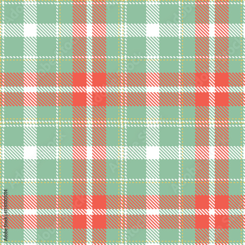 Modern Seamless Tartan in Bright Greenish Grey tones Textile Design Variant 2148