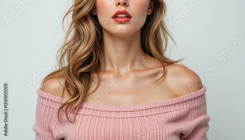 Portrait of Trendy Woman with Heavy Makeup.