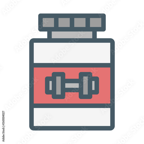 fitness protein. This is a vector single icon with a filled outline style. Suitable for any purpose, such as website design, mobile app design, logo design, pattern design, etc