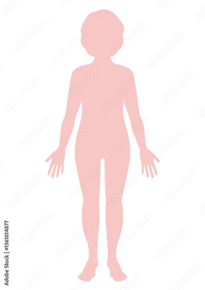 中年女性のシルエット 中年女性のシルエット