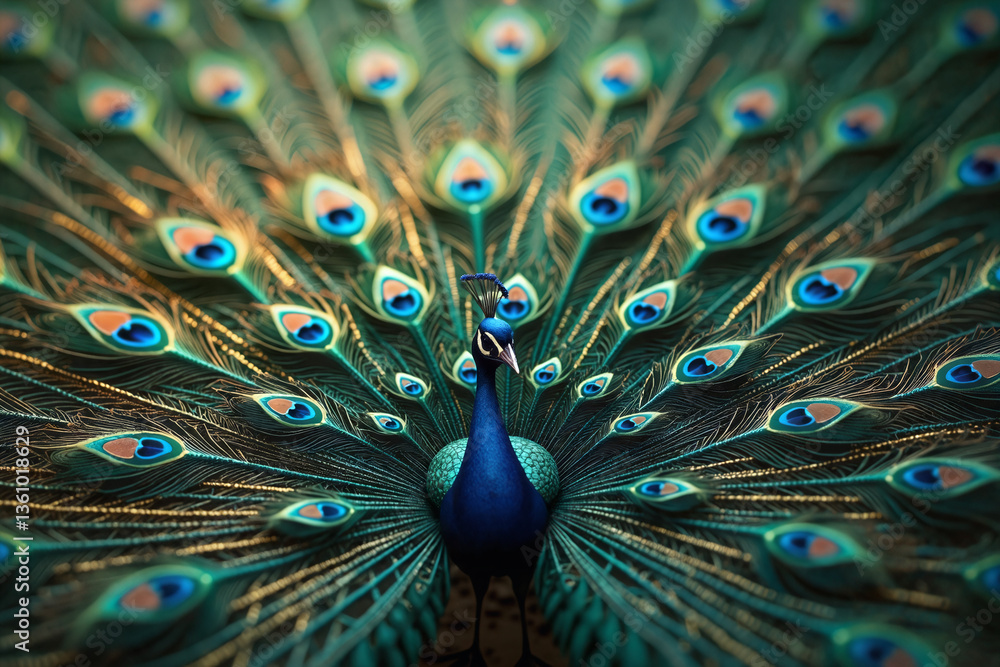 Naklejka premium close up of peacock