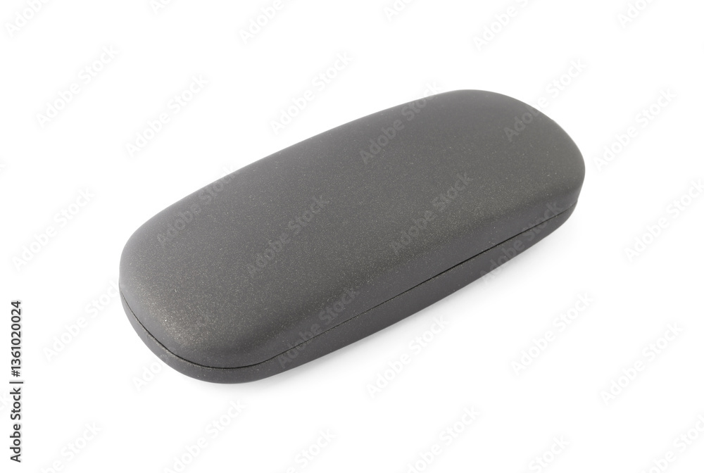 One black glasses case on isolated white One black glasses case on isolated white
