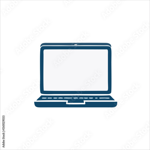 laptop isolated on white background