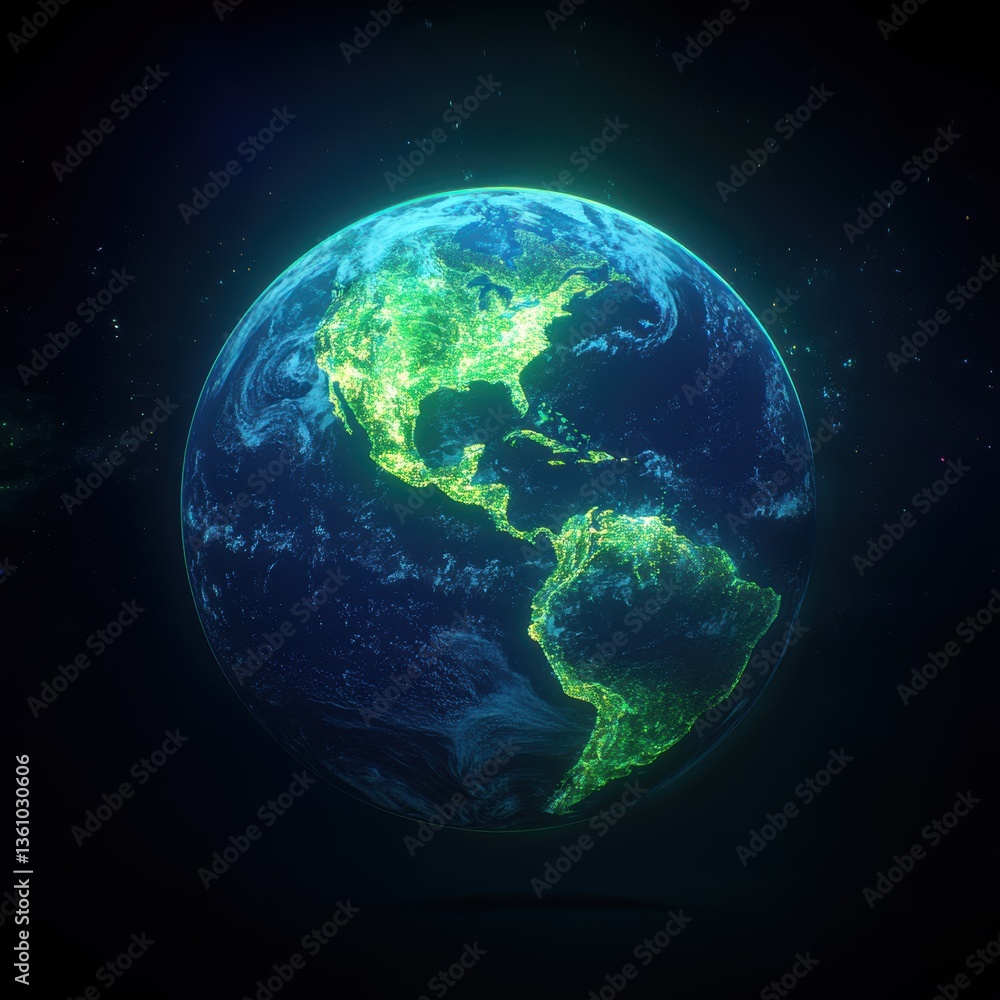 Fototapeta premium Planet earth. Earth Day theme background wallpaper.