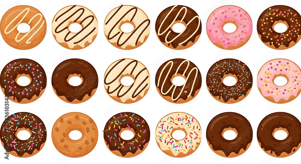 donuts,painting illustration,ai generated image donuts,painting illustration,ai generated image