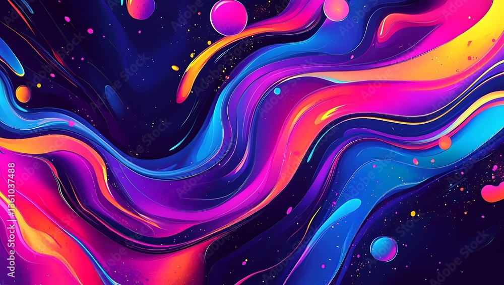Colorful oil slick on the ground with blue, purple, and yellow swirls. Abstract background of liquid paint. Close-up photo of a soap film pattern. Colorful oil slick on the ground with blue, purple, and yellow swirls. Abstract background of liquid paint. Close-up photo of a soap film pattern.