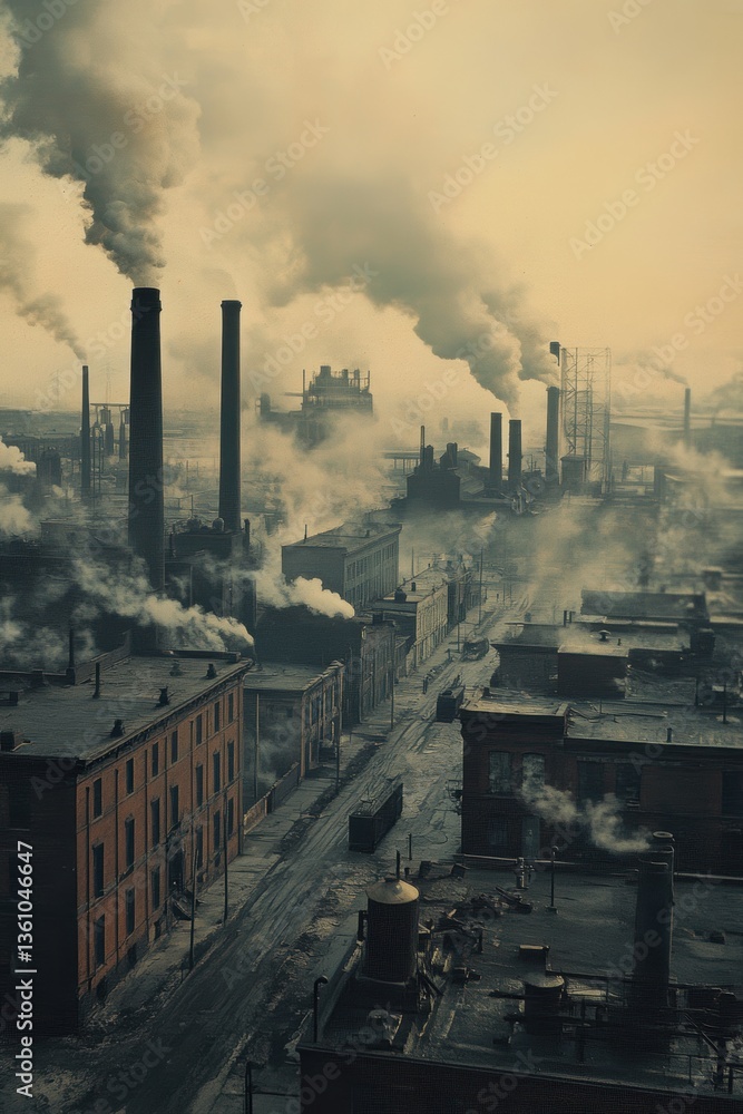 Air pollution impact on environment.