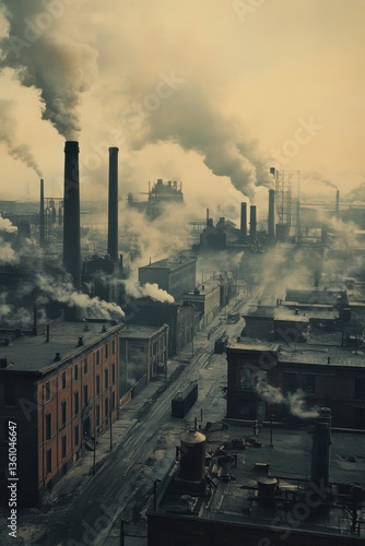 Obraz na płótnie Air pollution impact on environment. w salonie