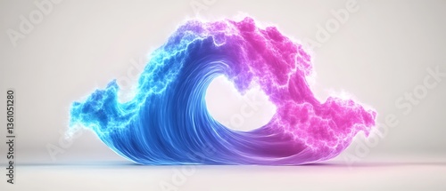 Neon Wave Abstract