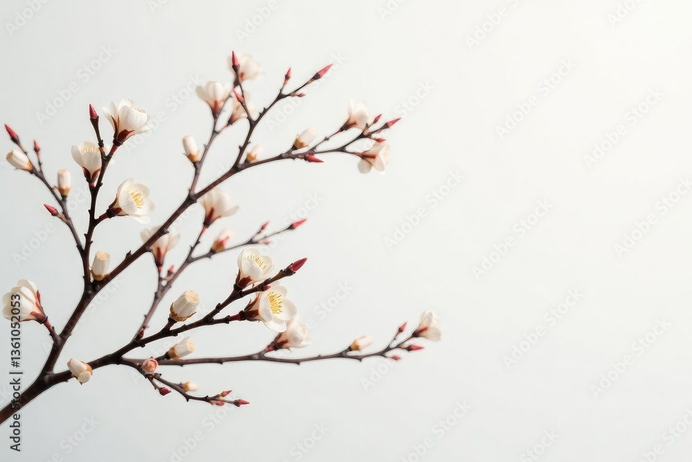 Delicate branches with intricate details on a white background, minimalist, branches Delicate branches with intricate details on a white background, minimalist, branches