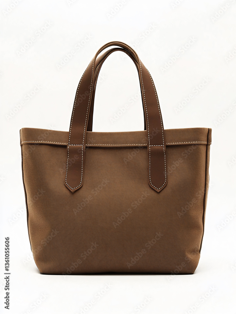 Brown canvas tote bag wide shape designer shoulder carry handle soft surface casual durable fabric fashion accessory neutral detail daily lightweight structured stylish modern wearable form urban Brown canvas tote bag wide shape designer shoulder carry handle soft surface casual durable fabric fashion accessory neutral detail daily lightweight structured stylish modern wearable form urban