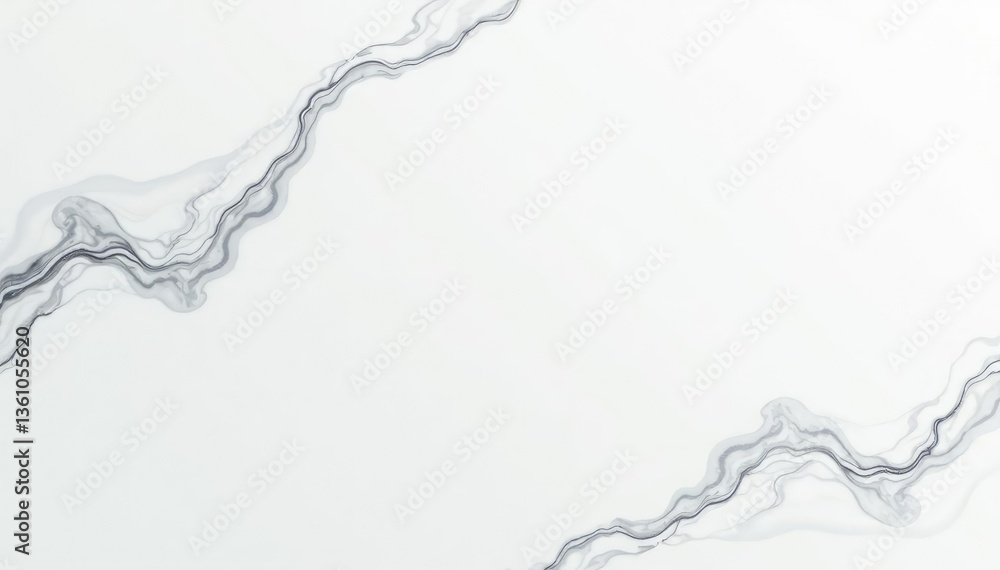 Obraz premium Swirling white marble texture against stark white backdrop, pattern, visual