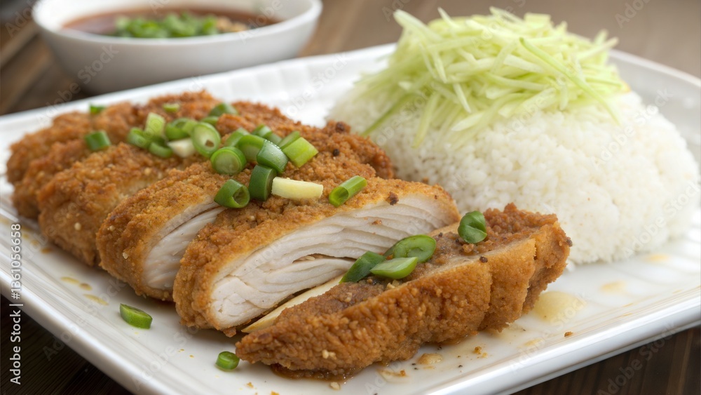 Tonkatsu, Breaded and deep-fried pork cutlet Tonkatsu, Breaded and deep-fried pork cutlet