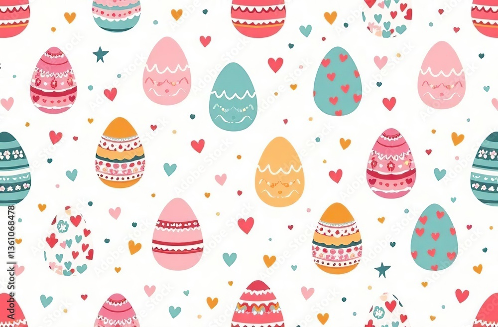 cute hand drawn easter eggs seamless pattern
cute hand drawn easter eggs seamless pattern