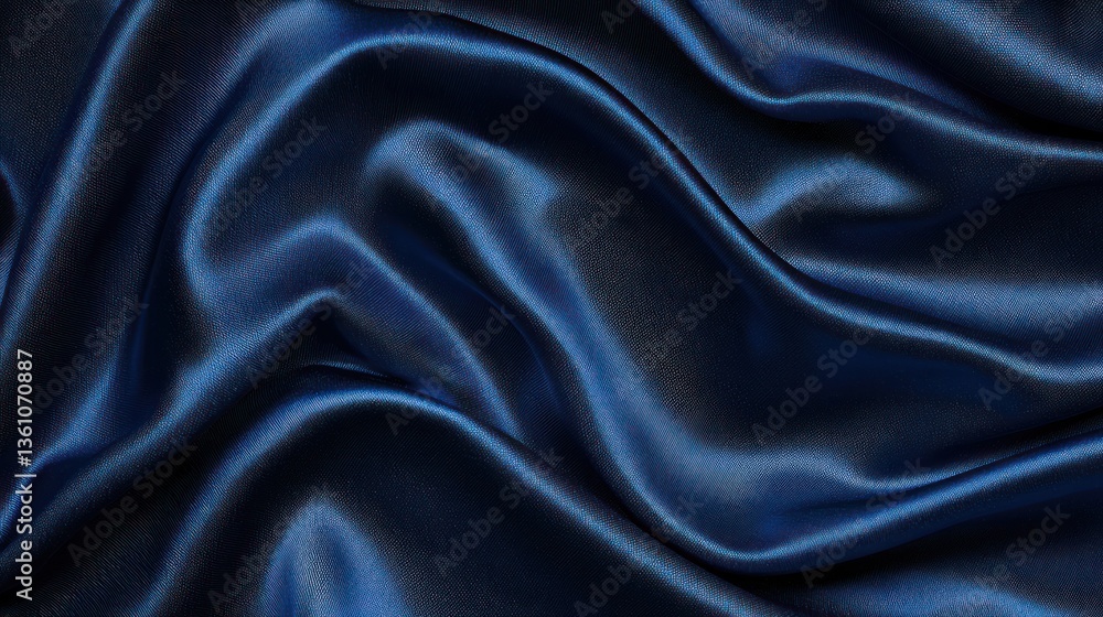 Obraz premium A smooth denim fabric background in a deep blue hue