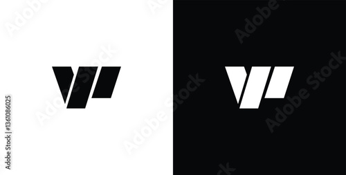 Minimal elegant monogram art logo. Outstanding professional trendy awesome artistic W WV