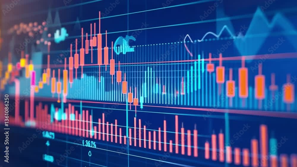 Dynamic Data Visualization Analyzing Stock Market Trends with Colorful Candlestick Charts and Financial Analysis for Informed Trading Decisions Dynamic Data Visualization Analyzing Stock Market Trends with Colorful Candlestick Charts and Financial Analysis for Informed Trading Decisions