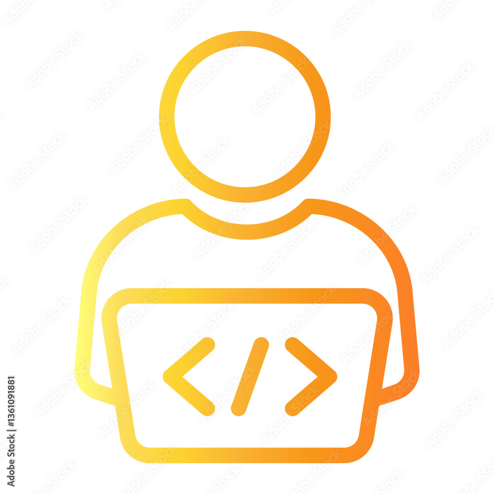 Obraz premium programmer Line Gradient Icon