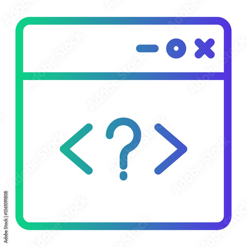 code Line Gradient Icon