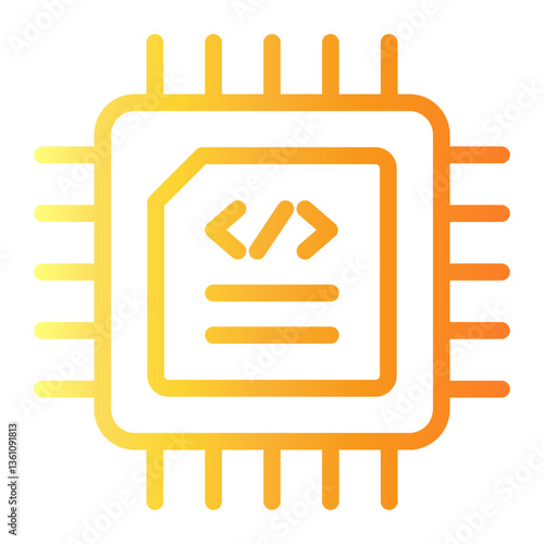coding Line Gradient Icon