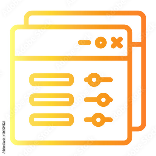 control Line Gradient Icon