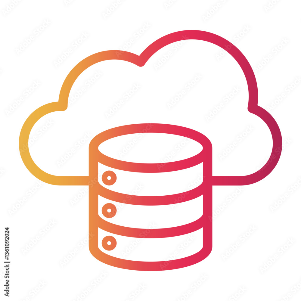 cloud Line Gradient Icon cloud Line Gradient Icon