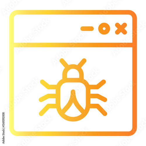 bug Line Gradient Icon