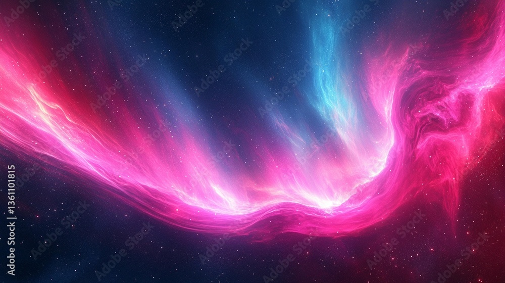 Cosmic Nebula: Pink and Blue Hues Cosmic Nebula: Pink and Blue Hues