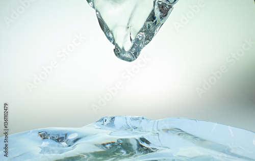 ice, blue, green, landscape, background