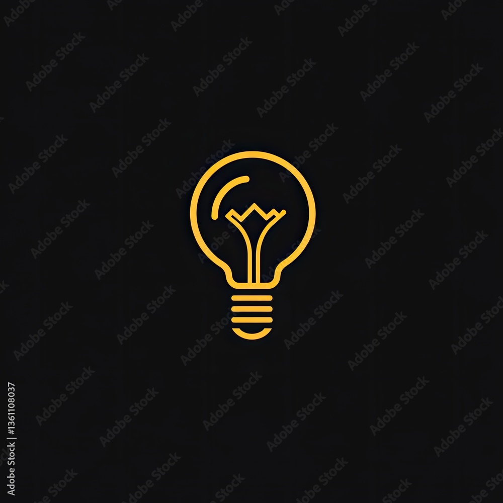 Simple, minimalist lightbulb icon Simple, minimalist lightbulb icon