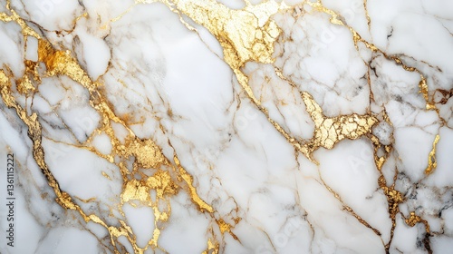White marble with gold veins