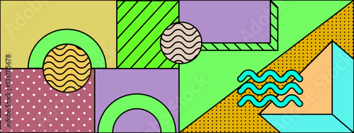 colorful abstract geometric artwork in a modern and vibrant design vector illustration, great for business project, presentation background, and wallpaper