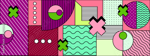 colorful abstract geometric artwork in a modern and vibrant design vector illustration