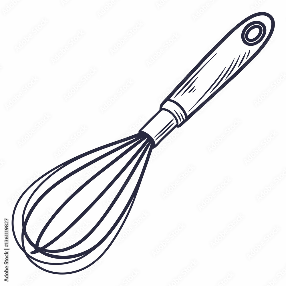 Fototapeta premium A silhouette of a whisk
