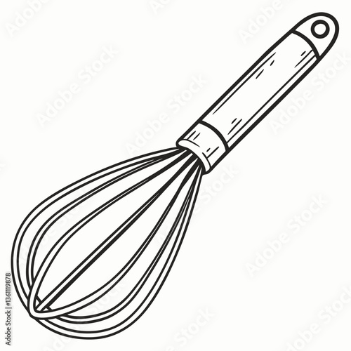 A silhouette of a whisk