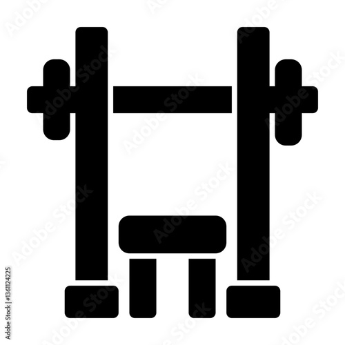 Bench press solid icon