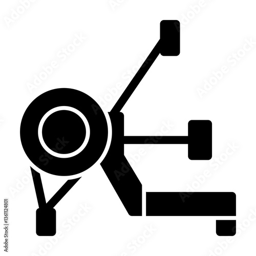 Rowing machine solid icon