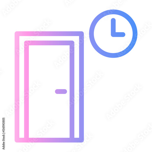 waiting Line Gradient Icon
