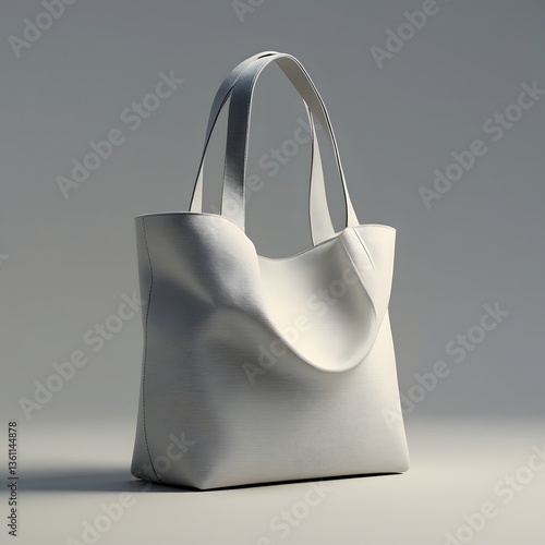 Sophisticated neutral-toned tote bag showcases minimalist style and functionality
