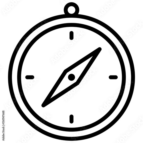 Free Download Compass Icon Lineal Syle - GFXLoad