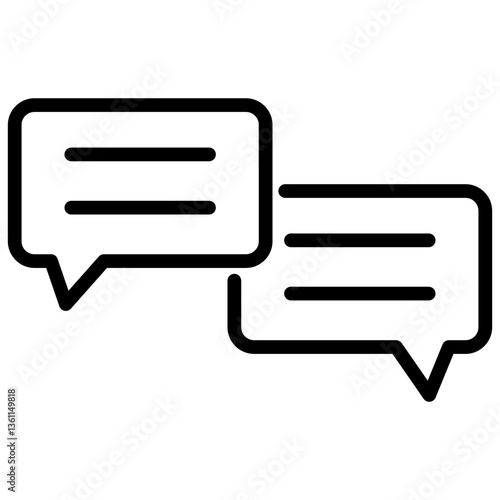 Chat Bubble Icon Lineal Syle