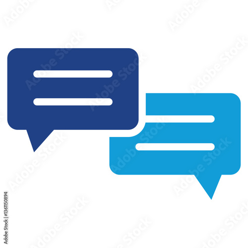 Chat Bubble Icon Dual Tone Color Style
